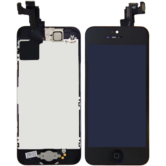 iPhone 5C Display + Digitizer, Pre Assembled A+ High Quality - Black