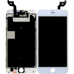 iPhone 6S PLUS Display + Digitizer + Metal Plate, Complete OEM Replacement Glass - White