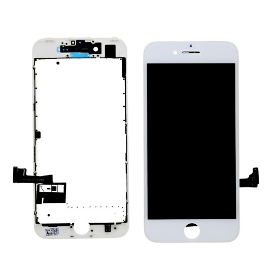 iPhone 7 Display + Digitizer, + Metal Plate High Quality - White