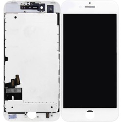 iPhone 7 OEM Display + Replacement Digitizer + Metal Plate - White