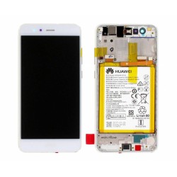 Huawei P10 Lite (WAS-L21) OEM Service Part Screen Inc Battery 3000mAh (02351FSC) - White
