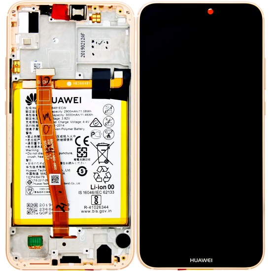 Huawei P20 Lite 02351VUW / 02351XUB (ANE-LX1) OEM Service Part Screen Incl. Battery - Sakura Pink