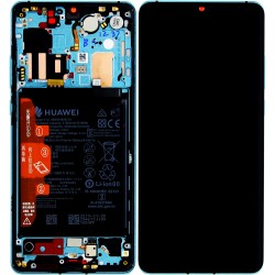 Huawei P30 Pro OEM Service Part Screen Incl. Battery (02352PGE) - Aurora Blue